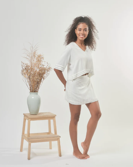 SABINE WRAP SKIRT (WHITE) I FOR PRE-ORDER