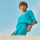 SABINE WRAP SKIRT (AQUA) I FOR PRE-ORDER