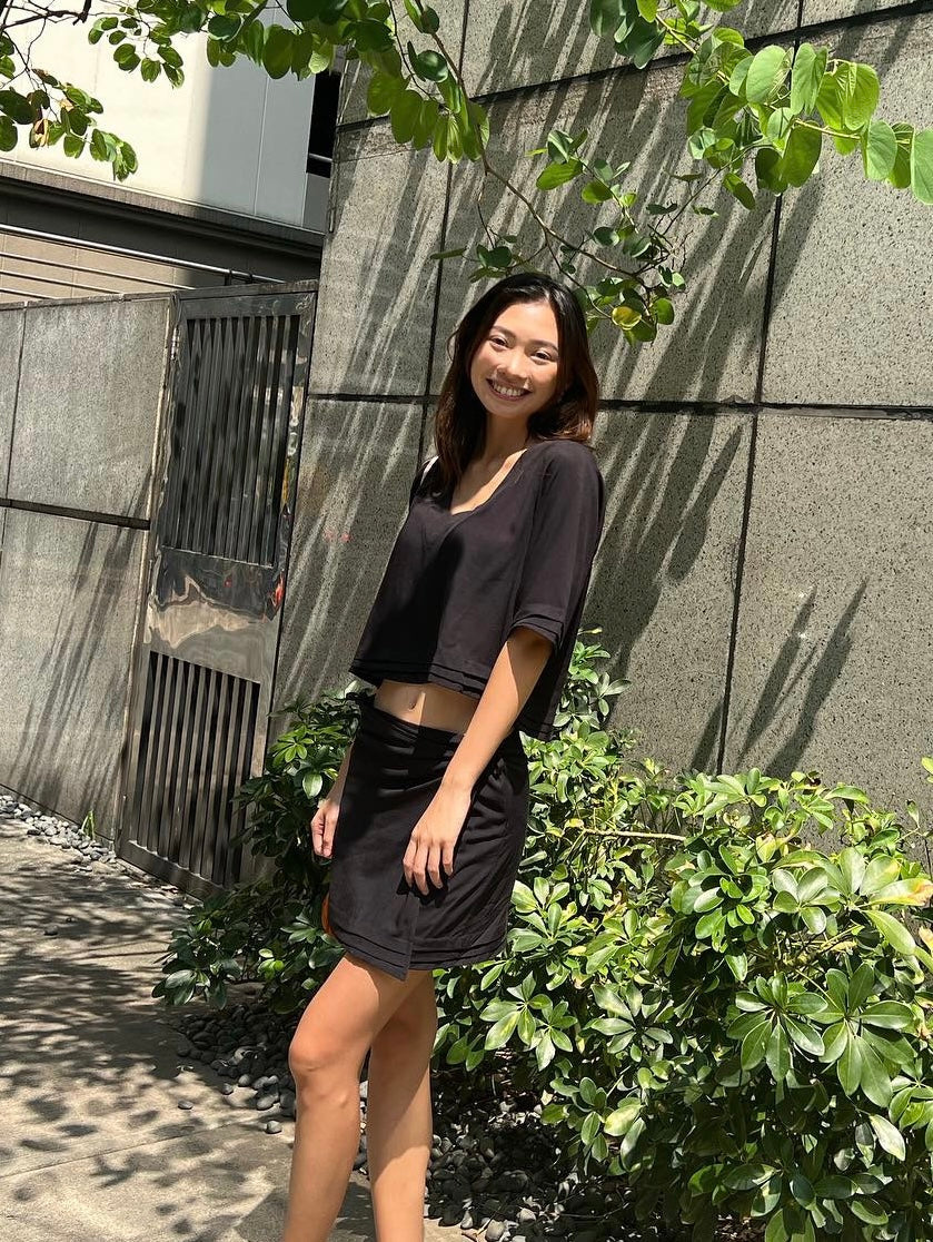 SABINE WRAP SKIRT (BLACK) I FOR PRE-ORDER