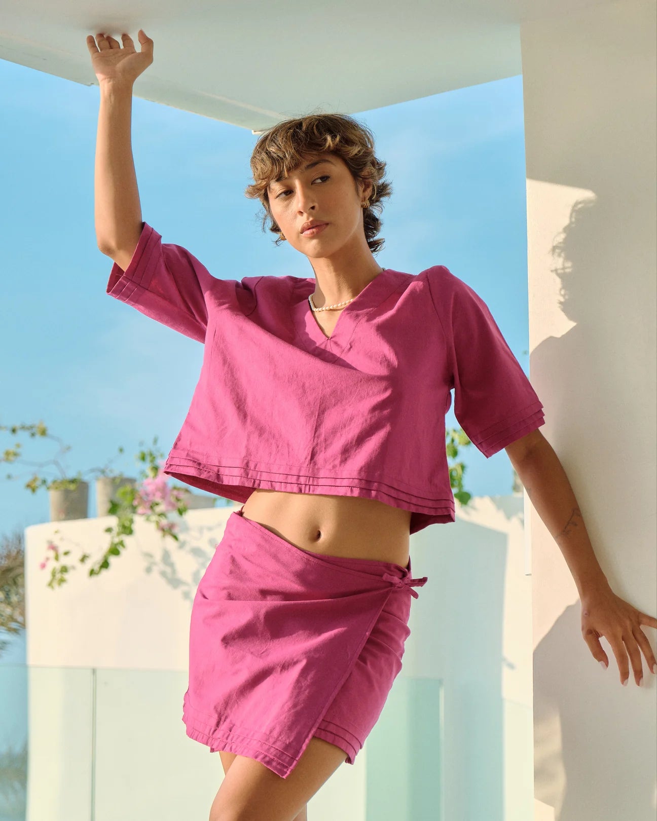 SABINE WRAP SKIRT (MAGENTA) I FOR PRE-ORDER